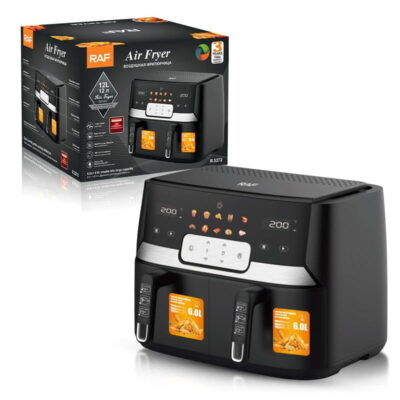 890023-2 RAF Φριτέζα Αέρος με Αποσπώμενο Κάδο 9lt 1700+1700W R.5272 - Air Fryer