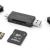 DELOCK card reader 91020 για SD & micro SD, USB/USB-C σύνδεση, 5Gbps, μαύρο