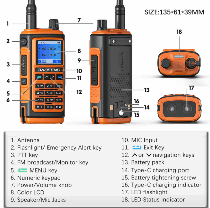 Φορητός πομποδέκτης - UV17 - Baofeng - 920170 - Green