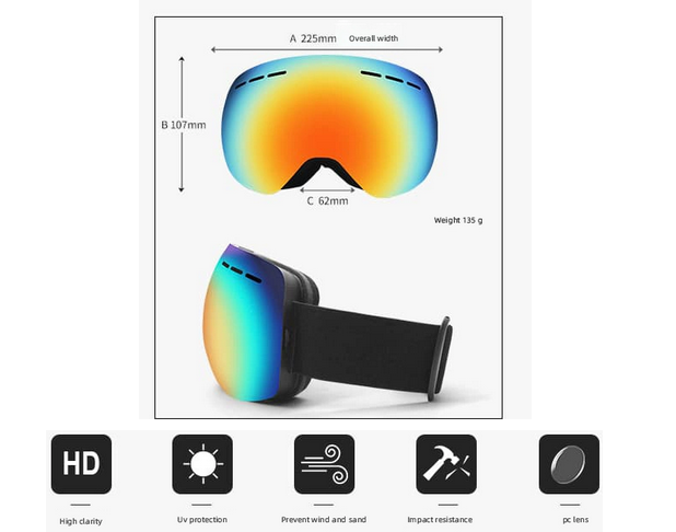 Μάσκα Σκι - HX037 - 920679 - Black/Black