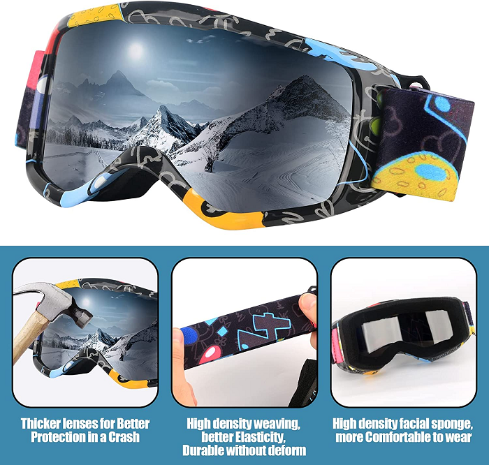 Παιδική μάσκα Σκι - HX040 - 920686 - Black