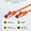 GOOBAY καλώδιο δικτύου 92457, CAT 6 S/FTP, copper, 250MHz, 0.15m, πορτοκαλί