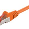 GOOBAY καλώδιο δικτύου 92457, CAT 6 S/FTP, copper, 250MHz, 0.15m, πορτοκαλί