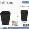 Θήκες οδοντόβουρτσας πλαστικές σε σετ 5Χ - Black - 21782