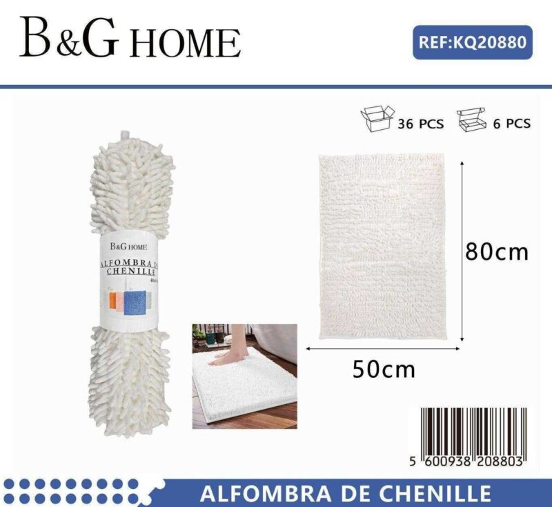 Πατάκι μπάνιου - M0829 - 50x80cm - White - 20880