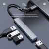 AH-13-GY-EP-HW-1 ORICO USB hub AH-13, 4x θυρών, USB 3.0, 5Gbps, USB-C σύνδεση, γκρι