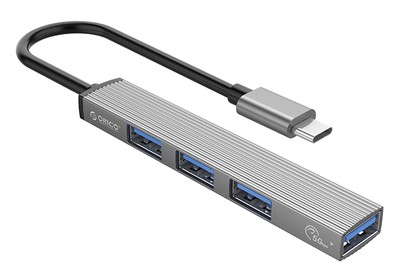 AH-13-GY-EP-HW ORICO USB hub AH-13, 4x θυρών, USB 3.0, 5Gbps, USB-C σύνδεση, γκρι