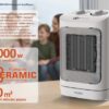 BRUNO BRN-0255 Κεραμικό Αερόθερμο 2000W με θερμοστάτη, ανεμιστήρα και αυτόματη περιστροφή, λευκό