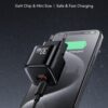 USAMS φορτιστής τοίχου CC263, USB & USB-C, 30W, GaN, λευκός