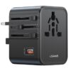 USAMS φορτιστής/αντάπτορας πρίζας CC309, USB & 2x USB-C, universal, 25W, μαύρος