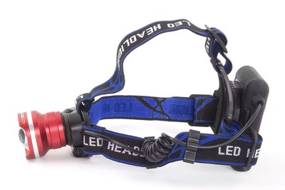 ESPERANZA φακός κεφαλής LED EOT001, 600lm, zoom, μαύρος/κόκκινος
