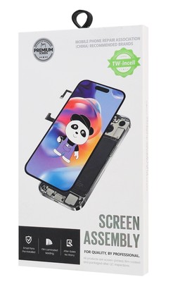 TW INCELL LCD για iPhone 14 Pro, camera-sensor ring, earmesh, μαύρη