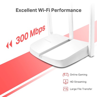 MERCUSYS router MW306R, 300Mbps, 3x 10/100Mbps LAN, Ver 1.20