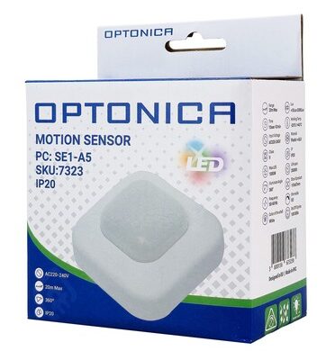 OPTONICA αισθητήρας κίνησης 7323, έως 20m, 360°, IP20, λευκός