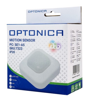 OPTONICA αισθητήρας κίνησης 7323, έως 20m, 360°, IP20, λευκός