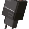 POWERTECH φορτιστής τοίχου PT-1499 με οθόνη, USB/USB-C, 35W, GaN, μαύρος