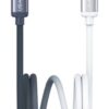 USAMS καλώδιο USB-C SJ756, 60W, 480Mbps, 1.2m, μαύρο/λευκό