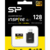 SILICON POWER κάρτα μνήμης microSDXC Inspire με card reader, 128GB, UHS-I U3 A1 V30