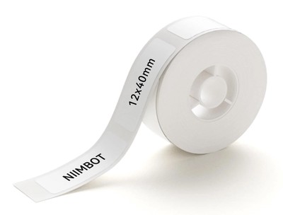 NIIMBOT ρολό θερμικών αυτοκόλλητων ετικετών T12X40-160-WH, 12x40mm, 160 ετικέτες, λευκό