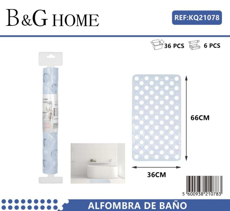 Αντιολισθητικό πατάκι μπάνιου - M0842 - 36x66cm - Light Blue - 21078