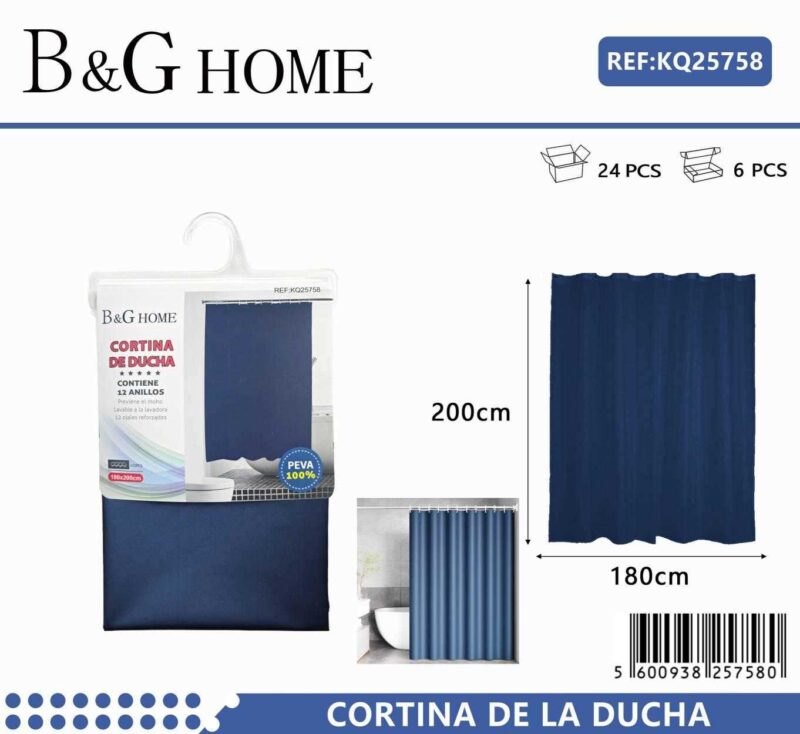 Κουρτίνα μπάνιου - Blue - 1.8x2m - 25758