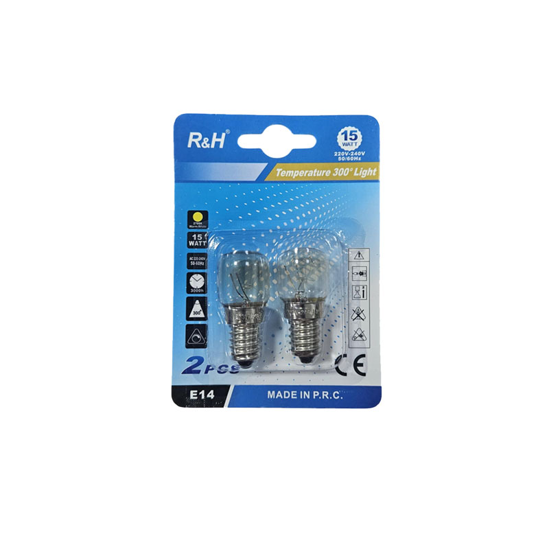 0114096 R&H Λάμπες Φούρνου E14 15W 300° Σετ 2 Τεμαχίων - Oven Bulbs E14 15W 300° Set of 2 Pieces
