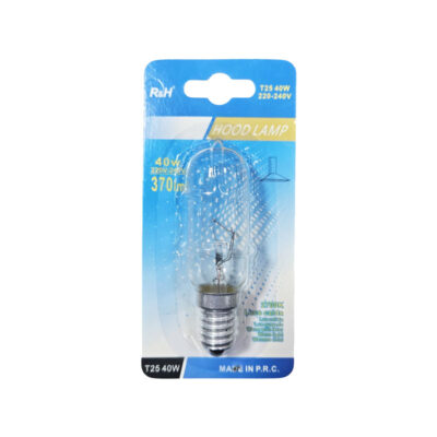 0114097 R&H Λάμπα T25 40W E14 370 Lumen για Απορροφητήρα - Hood Lamp
