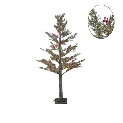 0280005 Χριστουγεννιάτικο Δέντρο με 565 LED Λαμπάκια και Διακοσμητικά Μούρα 150cm - Christmas Tree with 565 LED Lights