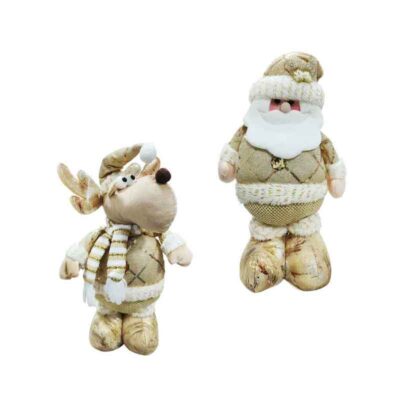 0281005-4 Διακοσμητικό Ταράνδος Χρυσός 36cm – Gold Decorative Reindeer 36cm