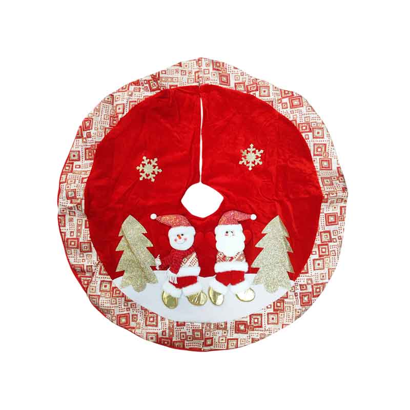 0281008 Χριστουγεννιάτικη Ποδιά Δέντρου Άγιος Βασίλης 95cm – Christmas Tree Skirt Santa Claus