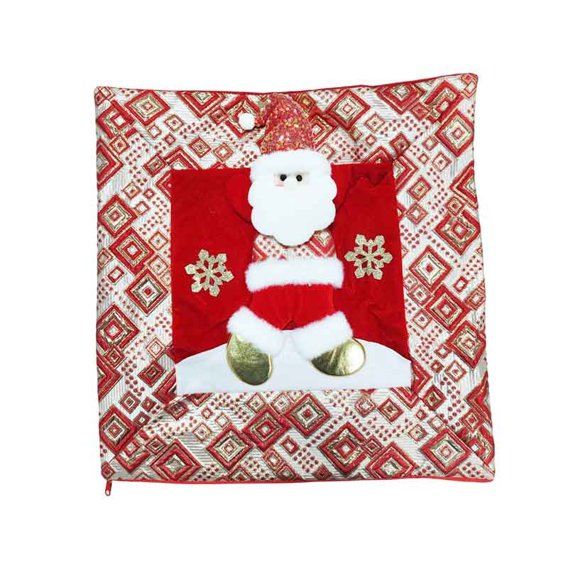 0281009 Χριστουγεννιάτικη Μαξιλαροθήκη με Άγιο Βασίλη 44 x 44 cm – Christmas Cushion Cover with Santa Claus