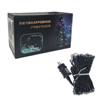 0282008-1 Χριστουγεννιάτικα Λαμπάκια LED RGB 24m 200 Λαμπάκια - Christmas LED String Lights RGB