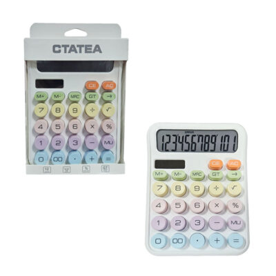 0301023 CTATEA Αριθμομηχανή 12 Ψηφίων με Πολύχρωμα Κουμπιά CT-818 - Calculator with Colorful Buttons