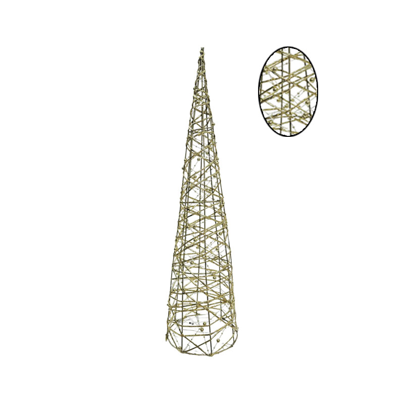 0302002-2 Διακοσμητικό Χριστουγεννιάτικο Δεντράκι Με Φωτάκια 40cm - Decorative Christmas Tree with Lights