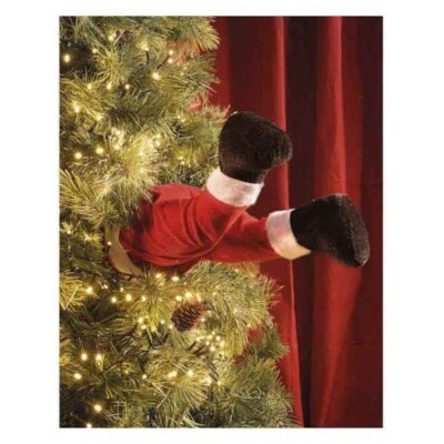 030228-2 Χριστουγεννιάτικο στολίδι Δέντρου Πόδια Άγιου Βασίλη - Moving Santa Legs