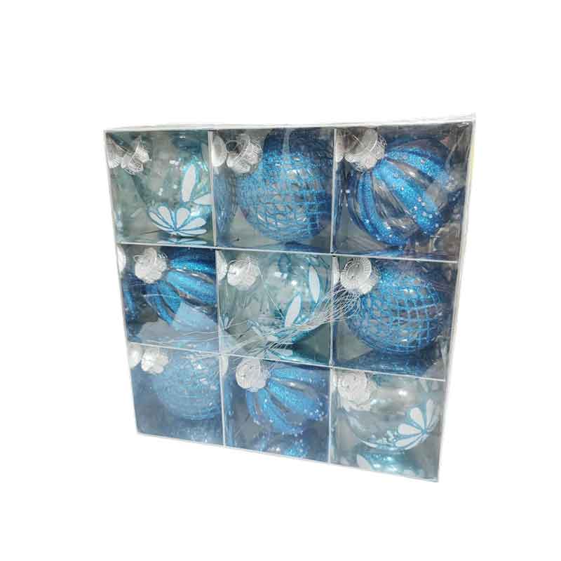 036083-3 Σετ Χριστουγεννιάτικες Μπάλες 9τμχ 7.5cm - Christmas decoration balls