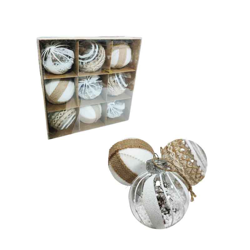 036084 Χριστουγεννιάτικες Μπάλες Σετ 9τμχ 8.5cm – Christmas Balls Set