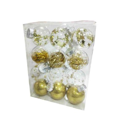 036086-6 Σετ Χριστουγεννιάτικες Μπάλες 12τμχ 5.5cm - Christmas decoration balls