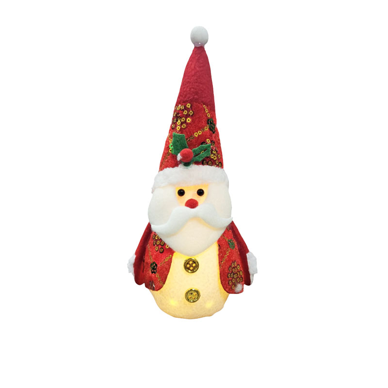 036100 Φωτιζόμενος Άγιος Βασίλης Διακοσμητικός 22cm - Light-Up Santa Claus Decorative Figure