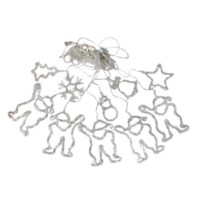 041072 Χριστουγεννιάτικα Φωτάκια Κουρτίνα Άη Βασίλης Ψυχρό Χρώμα 120L 3M - Christmas decoration lights white light