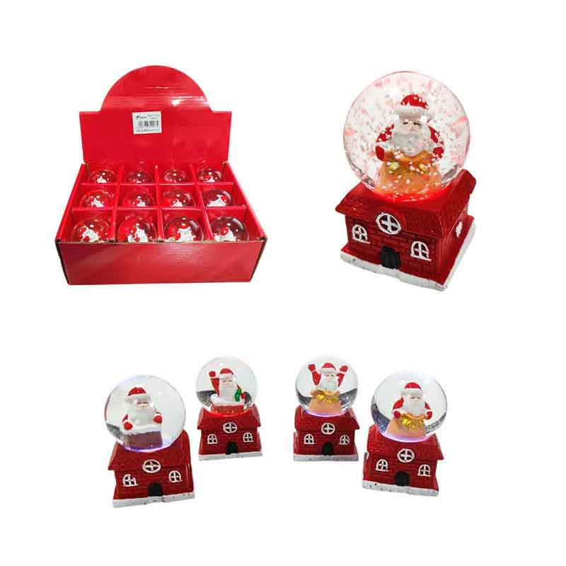044008-3 Χριστουγεννιάτικη Χιονόμπαλα με Σπίτι – Christmas Snow Globe with House