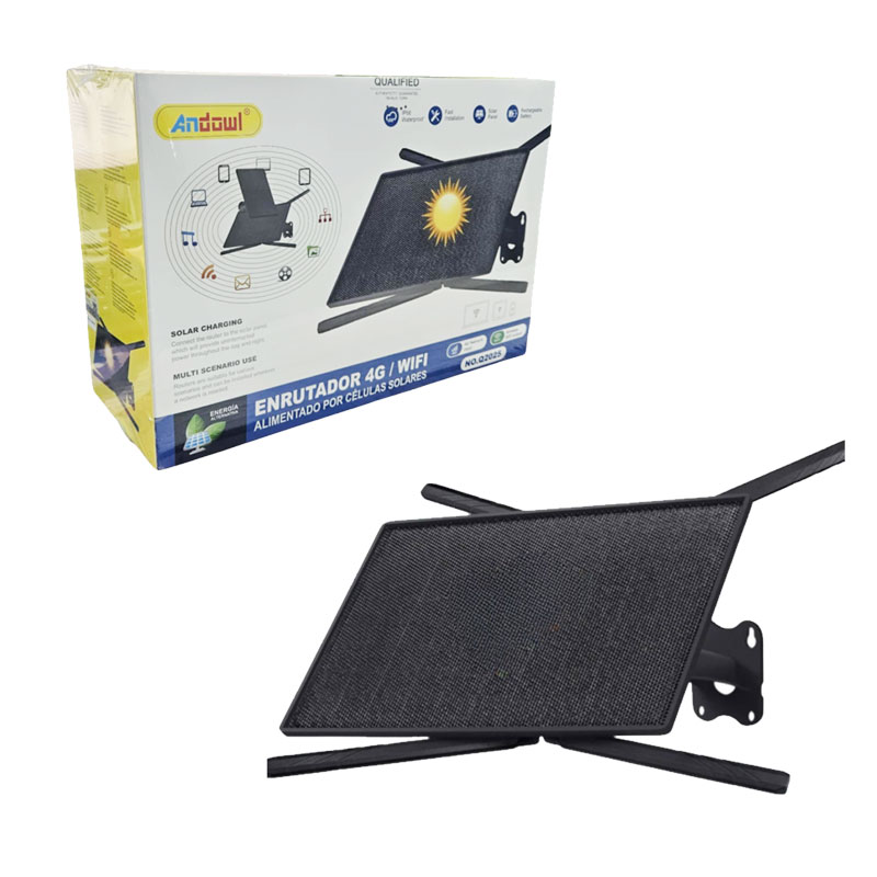 0751110 Andowl Ηλιακό Ασύρματο Router Wi-Fi 4G με Επαναφορτιζόμενη Μπαταρία Q2025 - Solar Battery Powered 4G/ Wifi Router