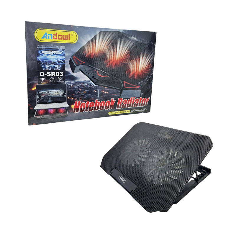 0751113 Andowl Βάση Ψύξης Laptop με Διπλούς Ανεμιστήρες LED Q-SR03 - Notebook Radiator