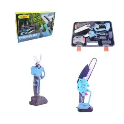 0751116-4 Andowl Σετ Κλαδέματος με Ηλεκτρικό Ψαλίδι και Αλυσοπρίονο – Electric Pruning Shears & Chainsaw Set