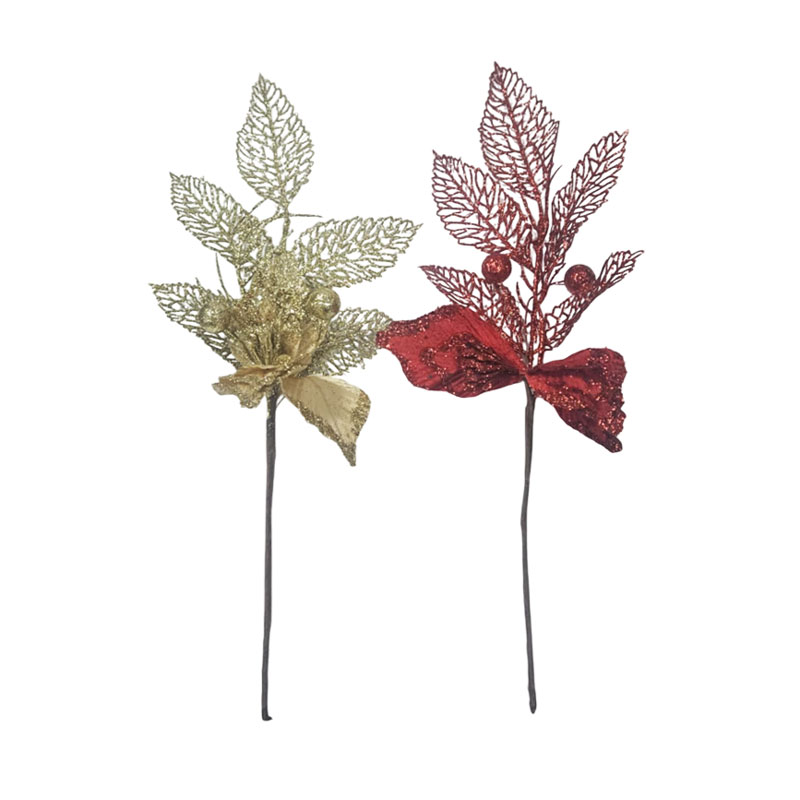 076016 Χριστουγεννιάτικο Διακοσμητικό Κλαδί με Γκλίτερ 50cm - Christmas decoration