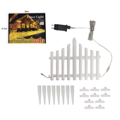 082265-4 Χριστουγεννιάτικα λαμπάκια φράχτης θερμό 2.7Mφώς - Christmas fence lights warm light