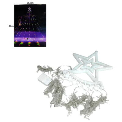 082268-2 Χριστουγεννιάτικο δέντρο από φωτάκια πολύχρωμα LED 2.5m - Star waterfall light