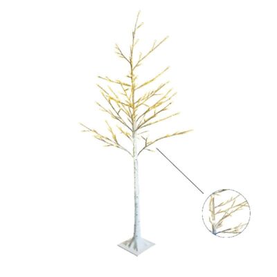 082317 Led Φωτιζόμενο Χριστουγεννιάτικο Δέντρο Λευκό Με Θερμό Φωτισμό 150cm - Led Christmas Tree White With Warm Lighting