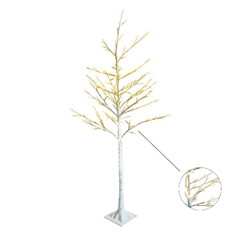 082317 Led Φωτιζόμενο Χριστουγεννιάτικο Δέντρο Λευκό Με Θερμό Φωτισμό 150cm - Led Christmas Tree White With Warm Lighting