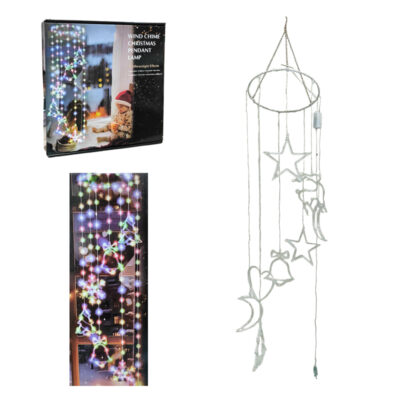 082336-3 Χριστουγεννιάτικα Φωτάκια Κρεμαστά Ψυχρό Χρώμα με 8 Εφέ - Christmas decoration lights white light wind chime pendant lamp